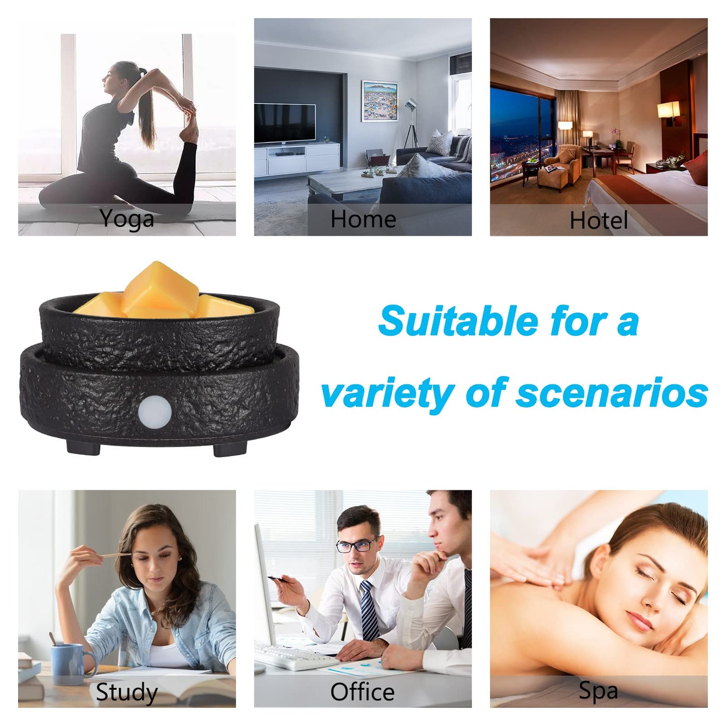 Ceramic Wax Melt Warmer Fragrance, 3 in1 Electric Candle Wax Warmer