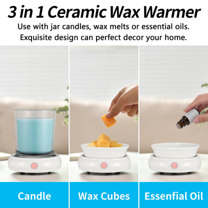 Ceramic Wax Warmer 3 in 1